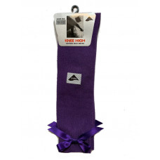 Sock Bow Knee High Girls - Purple